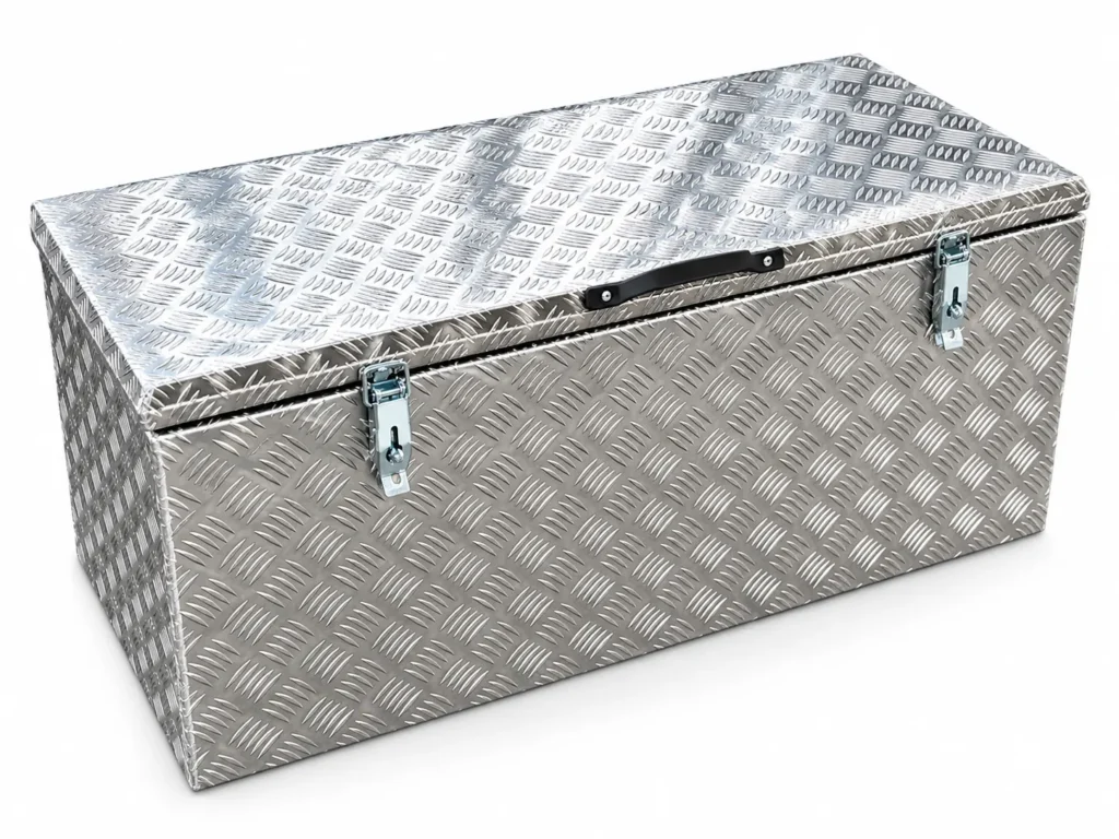 Aluminium-Transportbox aus Quintettblech, 1.156 × 486 × 474 mm